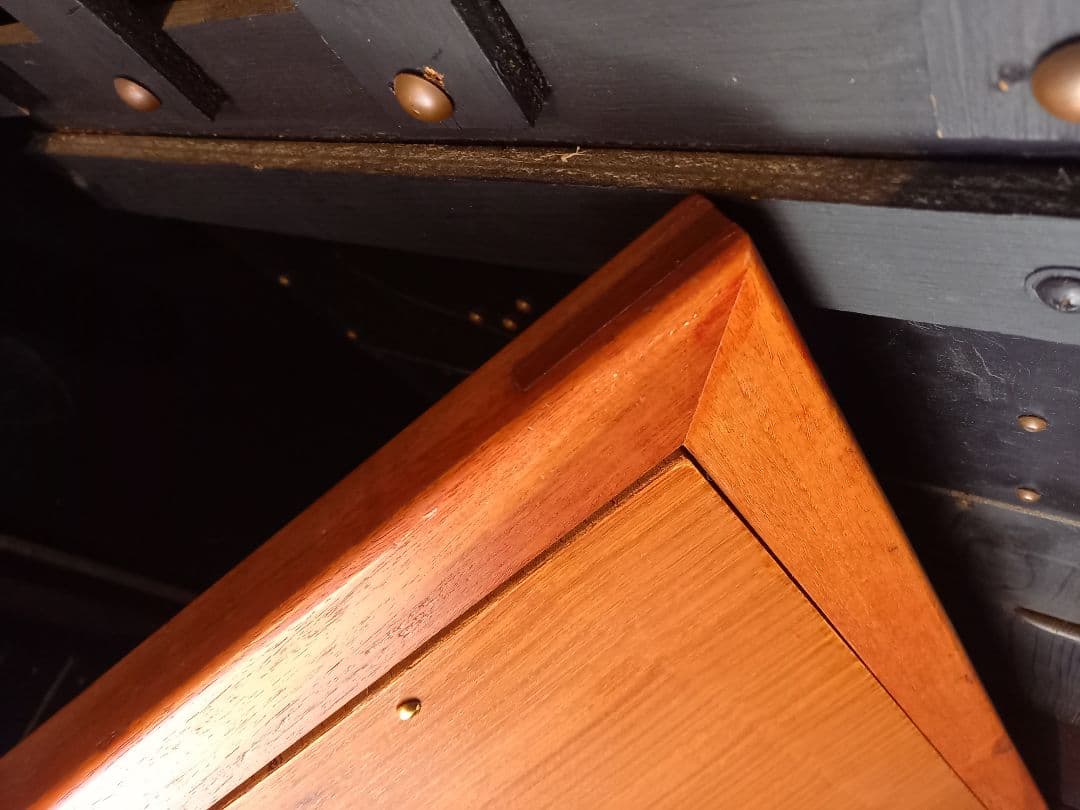 1960's　デンマーク　北欧　モダン　チーク　重厚　無垢材　ウッド　ミラー