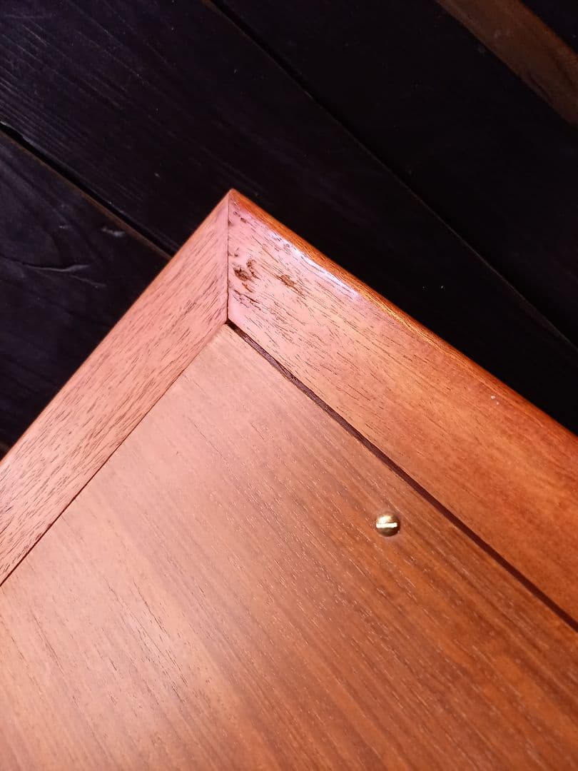 1960's　デンマーク　北欧　モダン　チーク　重厚　無垢材　ウッド　ミラー