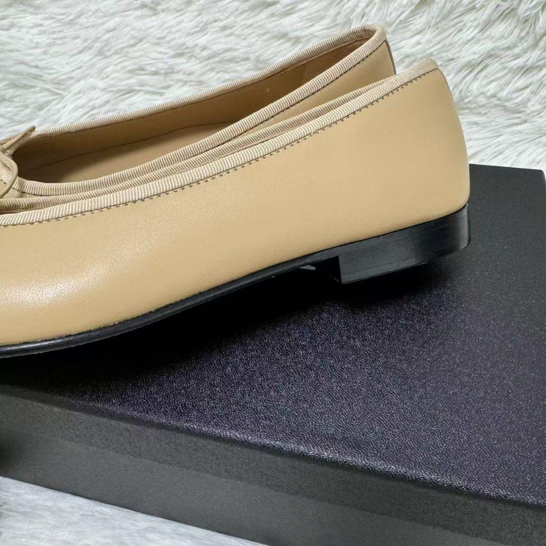 CHANELバレエシューズ バイカラー37