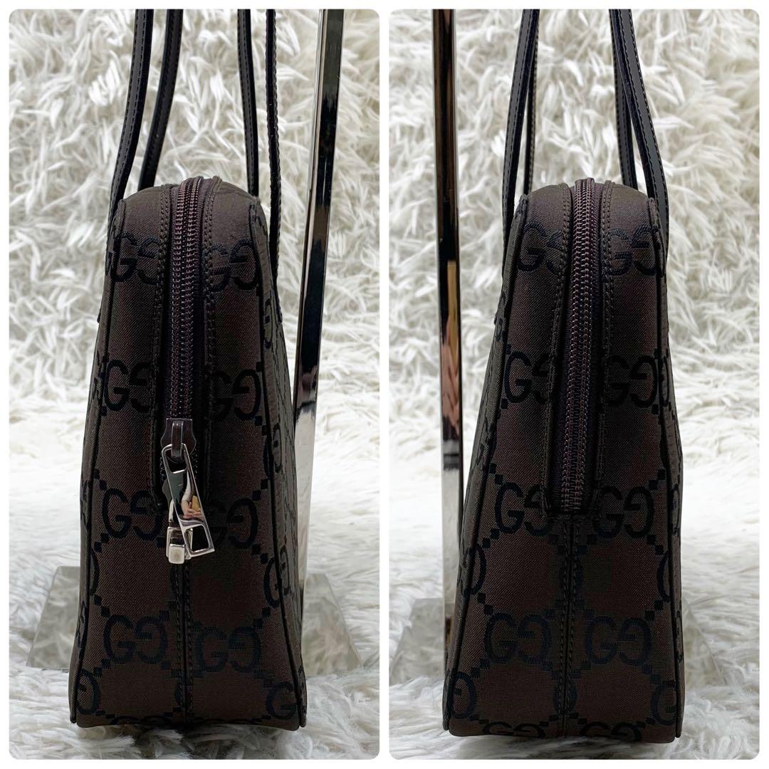 【✨美品✨】グッチ ショルダーバッグ GG柄 ナイロン ブラウン