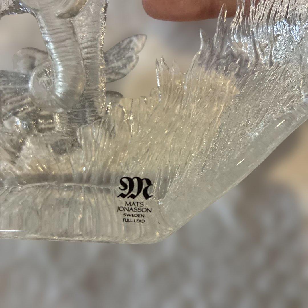 Mats Jonasson 象 クリスタルガラス 置物 北欧 スウェーデン製