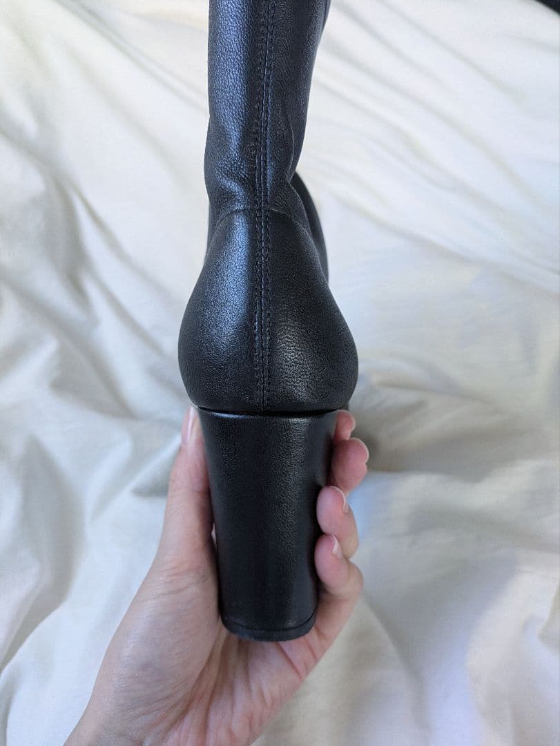 Mode et Jacomo シンプルストレッチショートブーツ（黒）