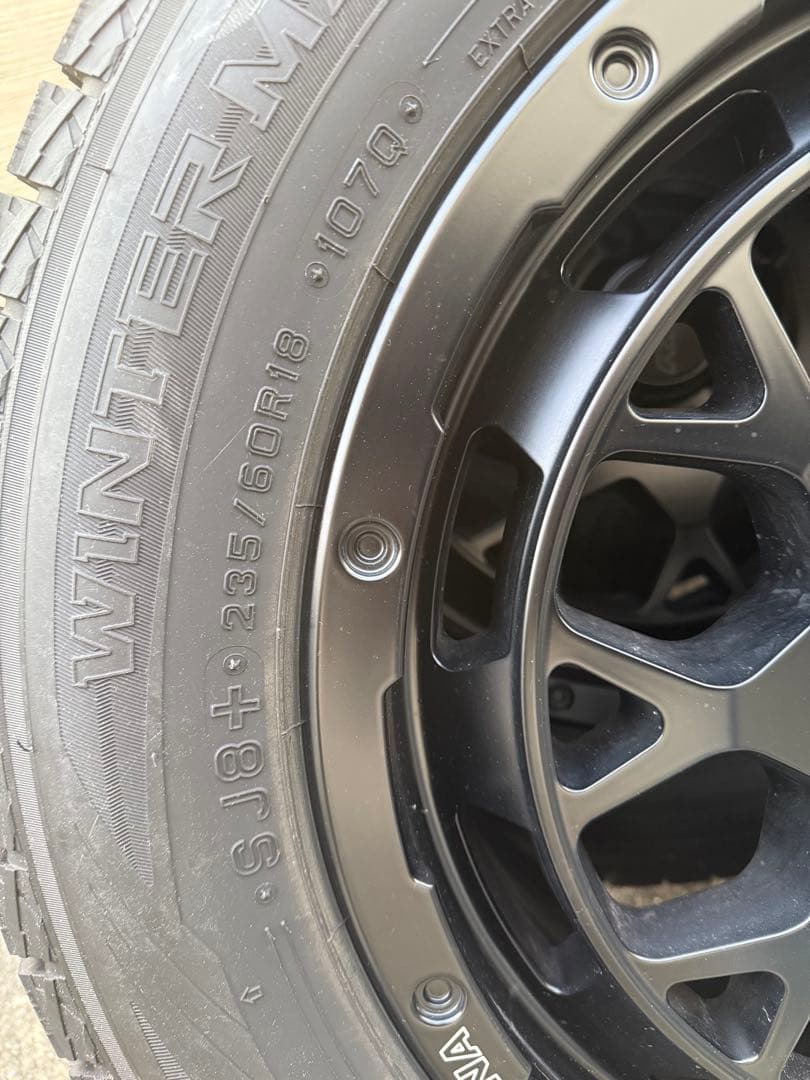 RAYS ブラックアロイホイール 18インチ スタッドレスタイヤセット