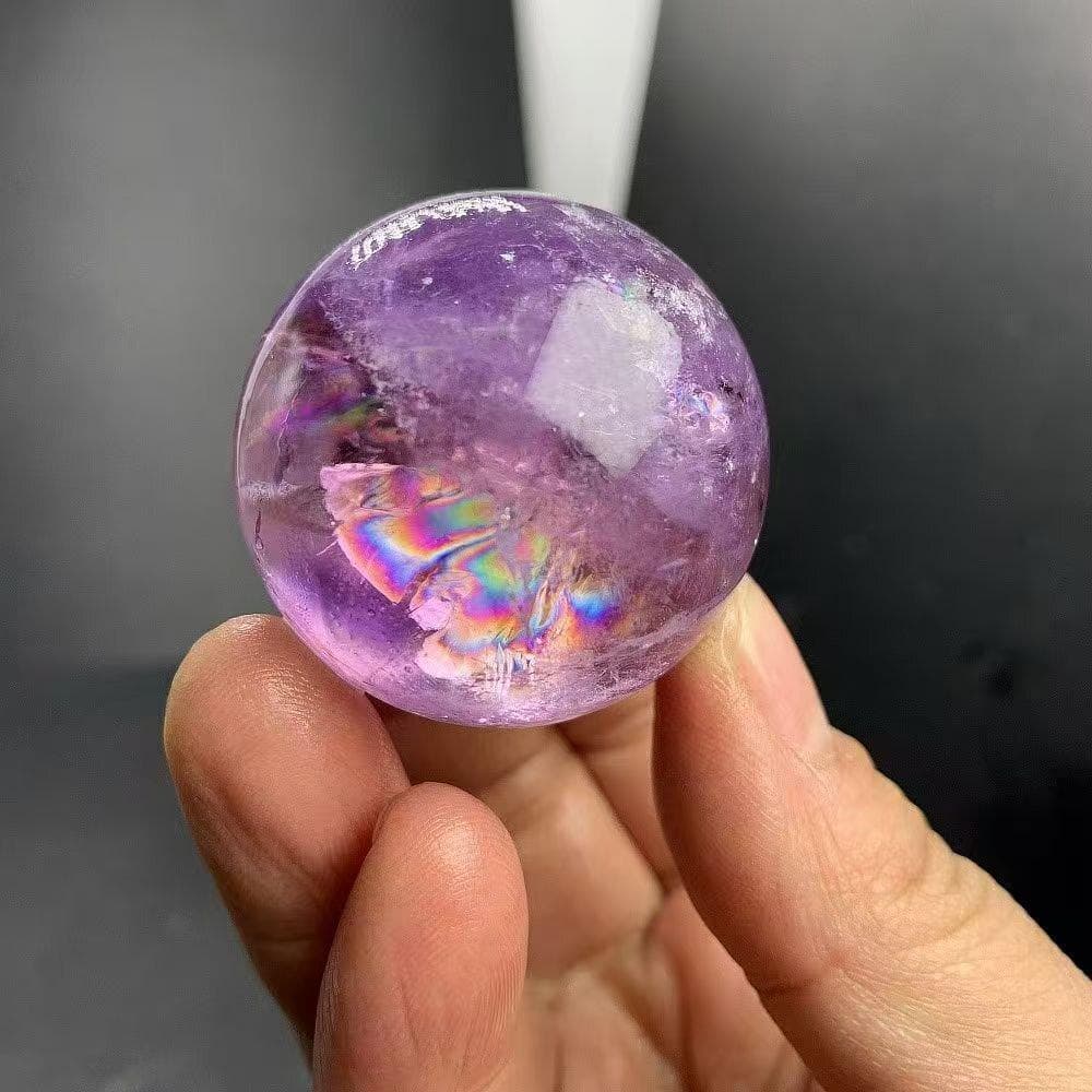 家庭円満天然レインボーアメジスト丸玉B0113/YS/10902/189A