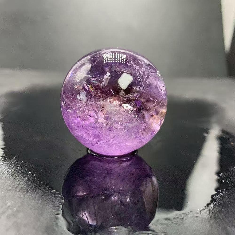 家庭円満天然レインボーアメジスト丸玉B0113/YS/10902/189A