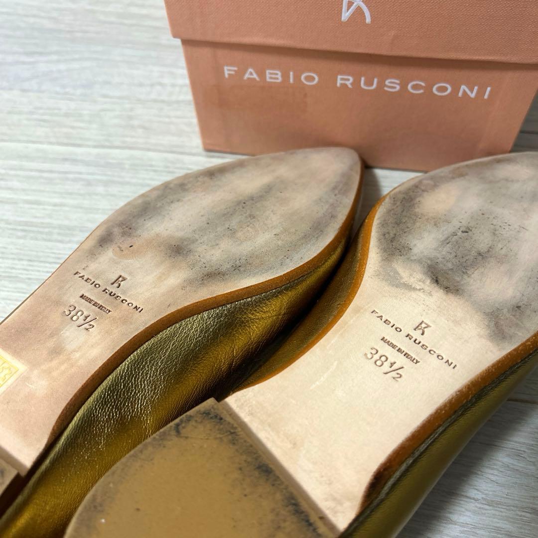 FABIO RUSCONI ゴールド　25.5 ファビオルスコーニ　パンプス