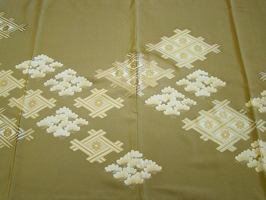 ロング寸 作家物 極上一越地 金彩加工染 色留袖・訪問着（正絹）仕立上りD666