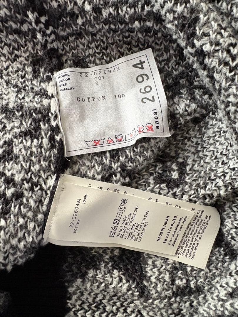 sacai ペイズリーニット