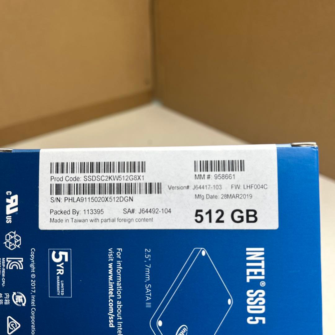 5595【未開封品】INTEL SSD545s SSDSC2KW512G8X1