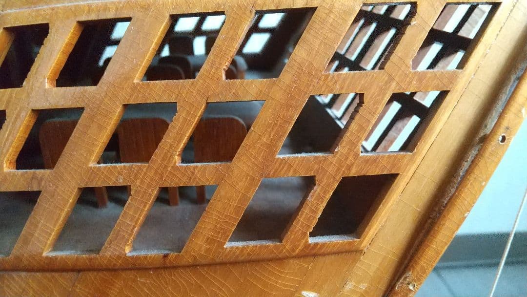 【直接引き渡し限定】特大　希少　木製の大きな船のオブジェ