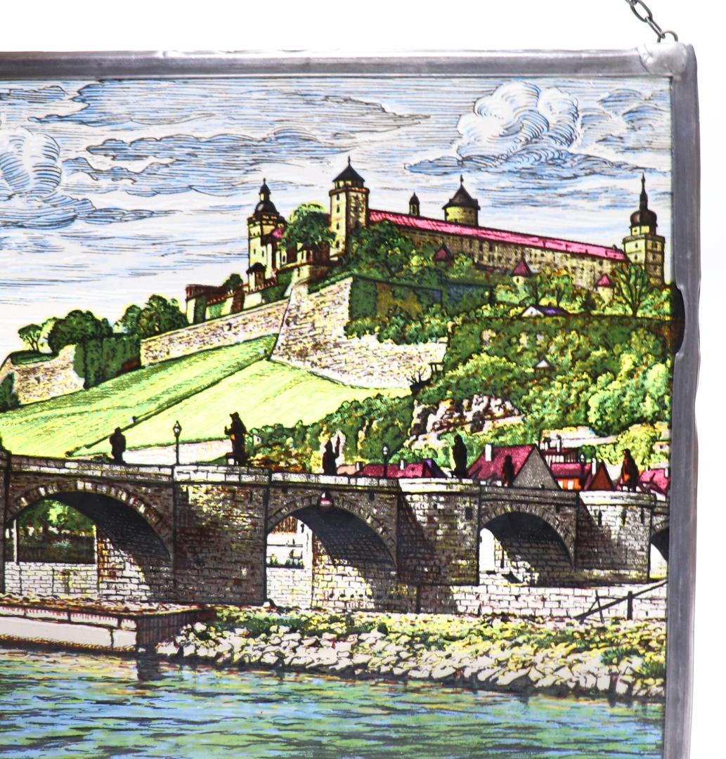 マリエンベルク要塞 ヴィンテージ ステンドグラス ドイツ社 マイン川 橋