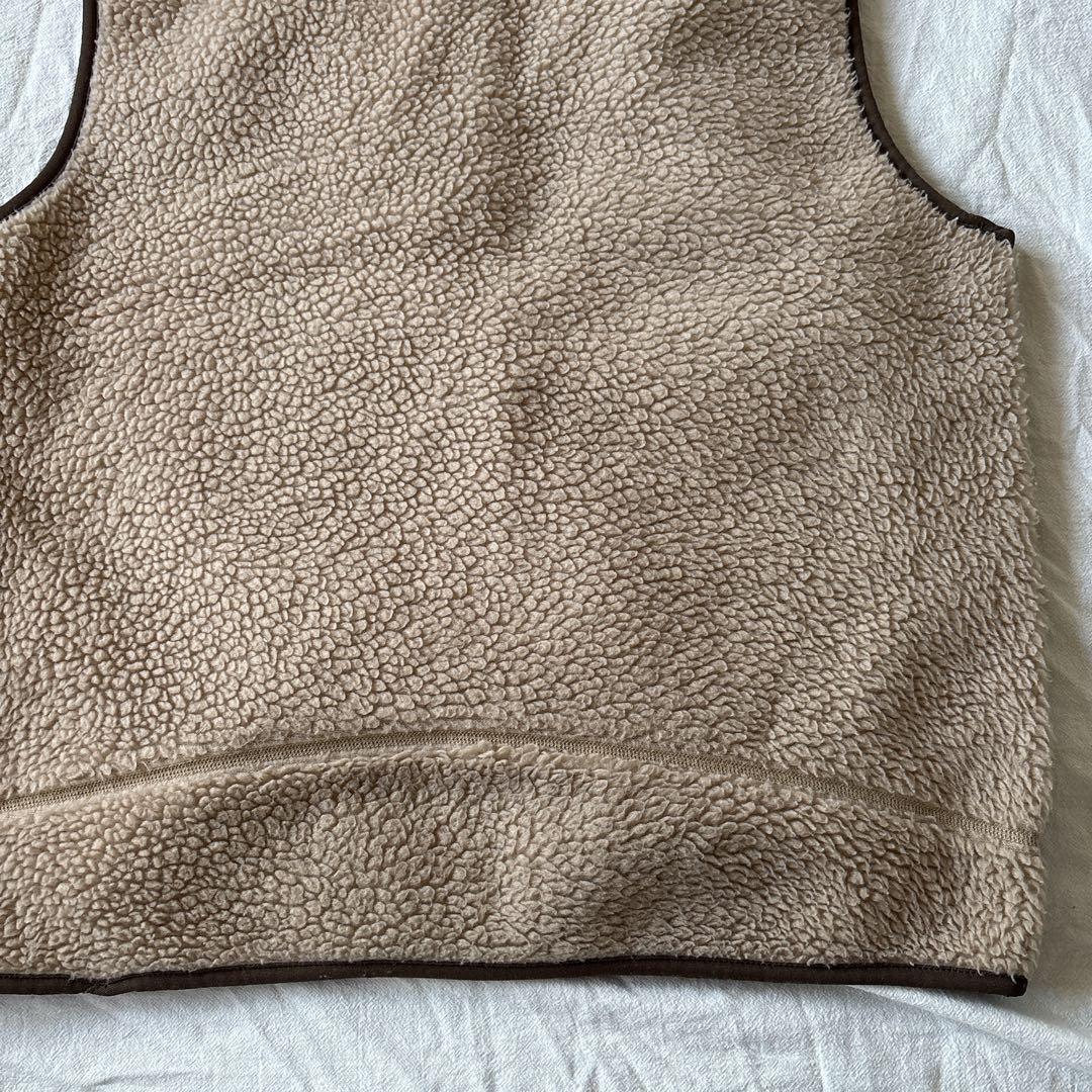 00s パタゴニア フリースベスト ベージュ ブラウン レトロx 23045