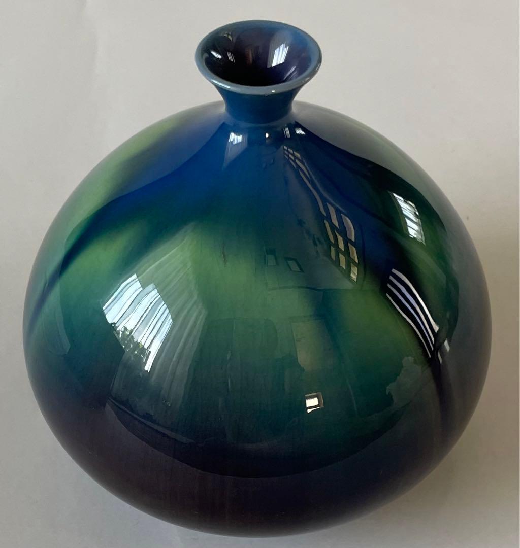 人間国宝 九谷焼 柳雨軒 三代 徳田八十吉 壺 花瓶