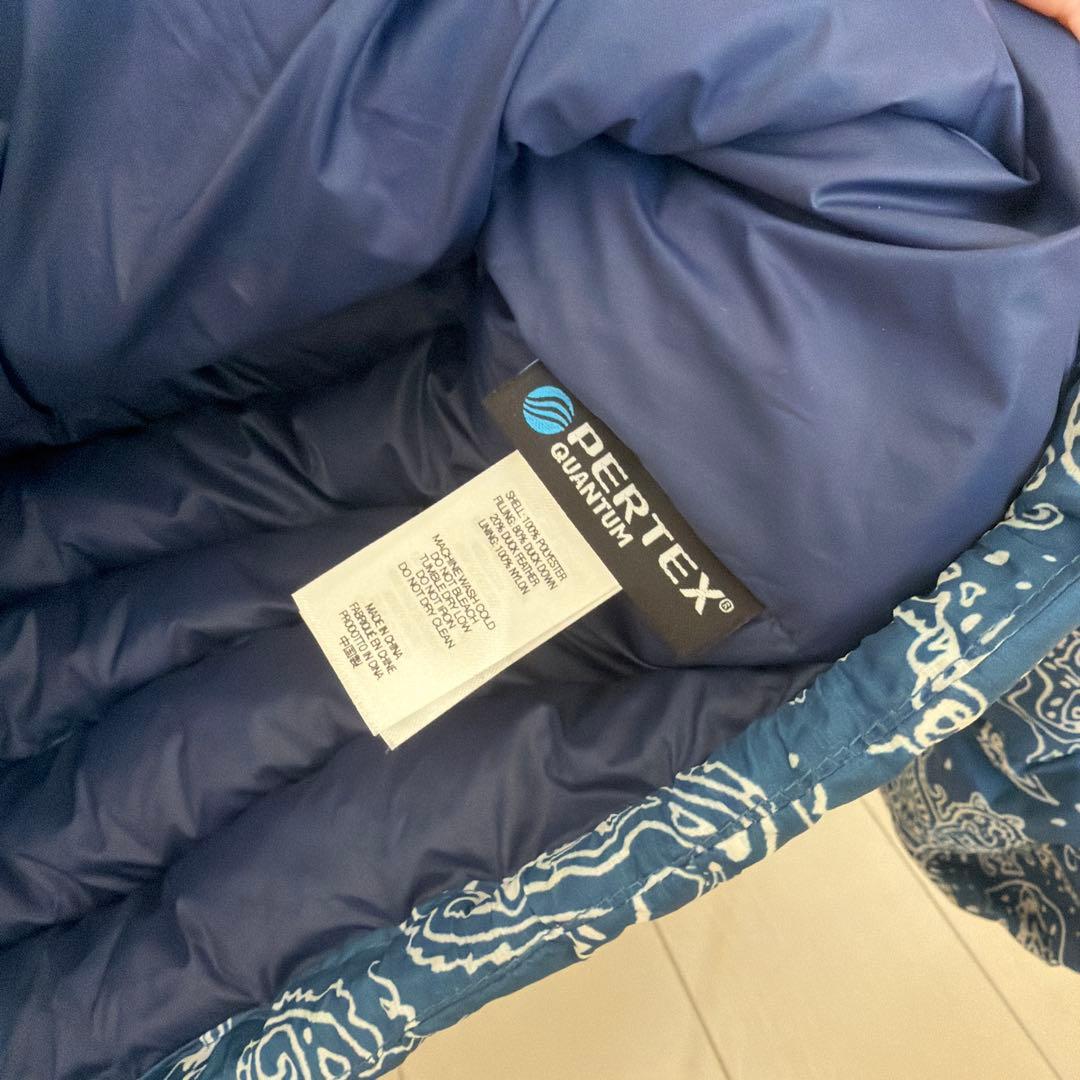 supreme micro down ペイズリー柄 ブルー Sサイズ