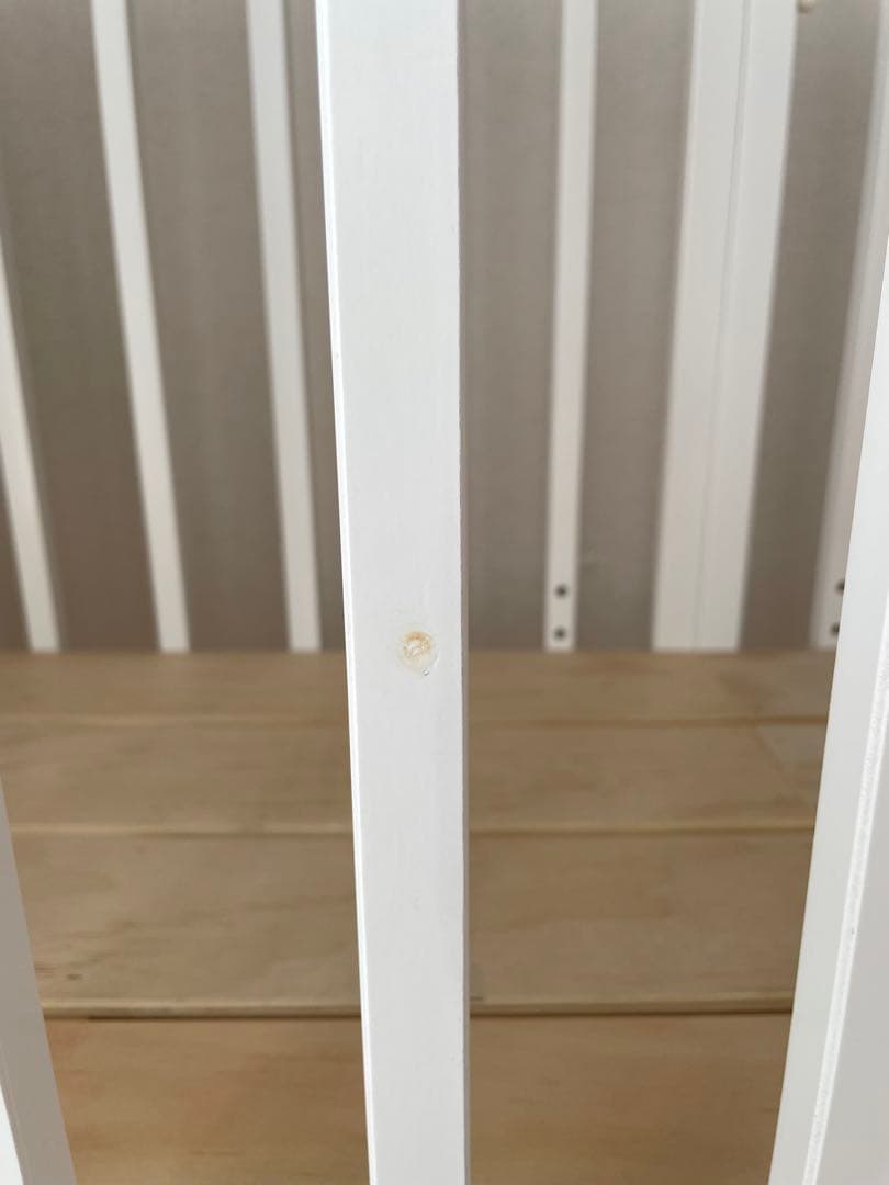 大和屋　そいねーる3 ホワイト　木製ベビーベッド マットス付き