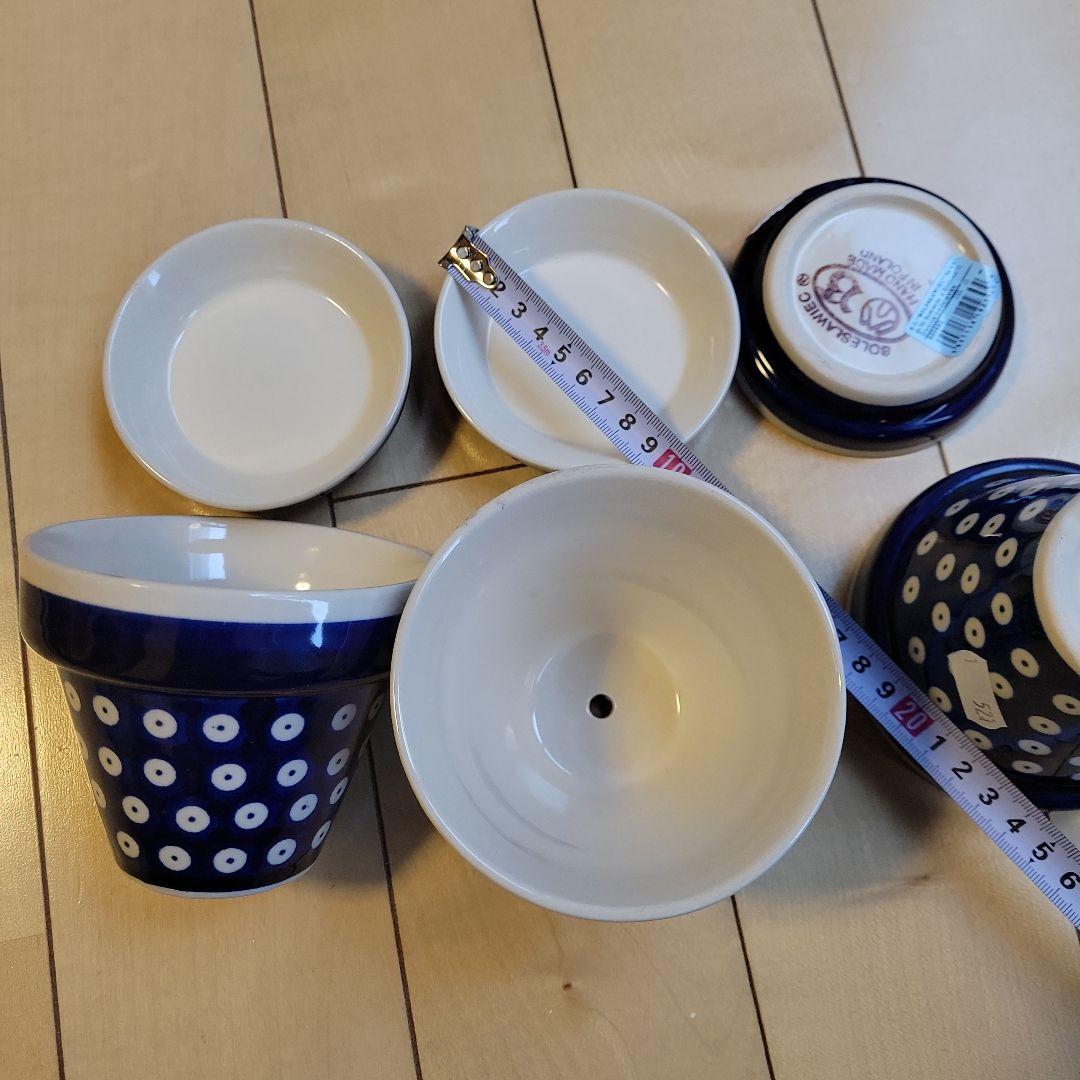 ポーリッシュポタリー　ザクワディ　植木鉢　3個セット