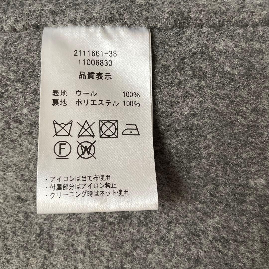 バーニーズニューヨーク　ノーカラーコート　サイズ38