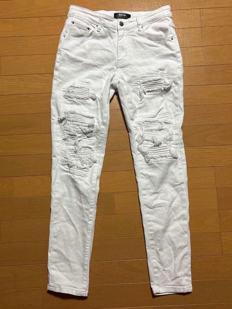 AMIRI デニム スキニー スリムフィット 白 ホワイト 30