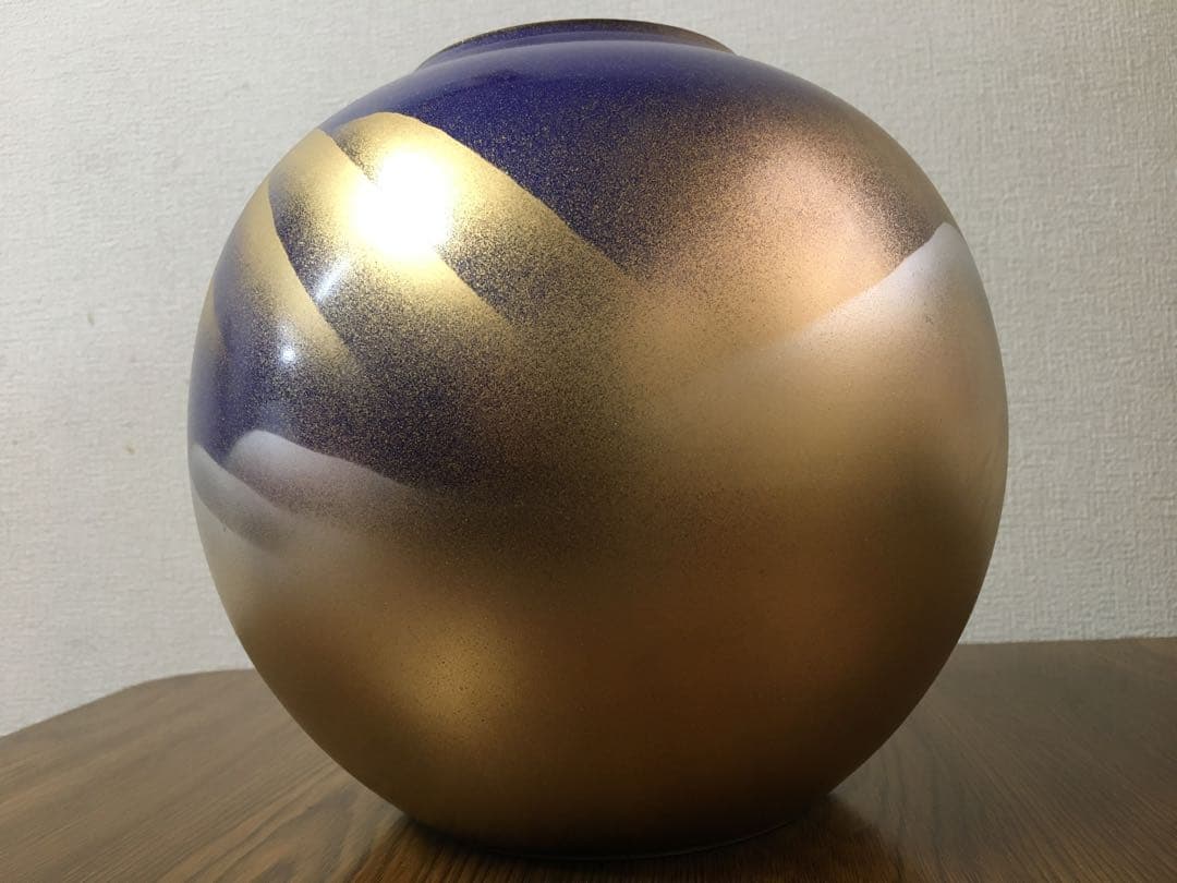 九谷焼 九谷旭山 鶴 花瓶