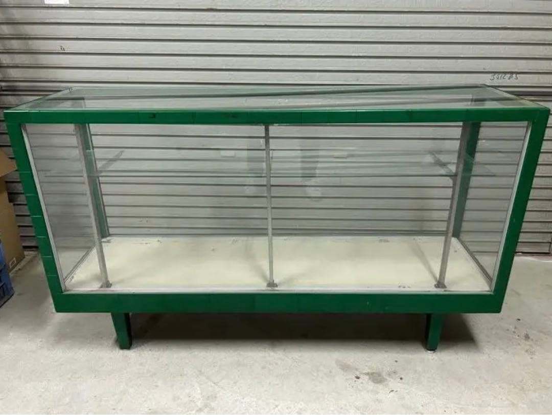 たかたのメル便で発送☆昭和レトロ　ガラスケース　ポップ　グリーン