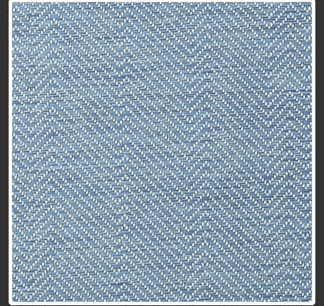 ゼニスブルー ヘリンボーン ドレープカーテン