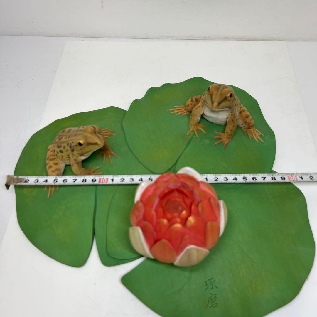 神保琢磨　木彫彩色「春陽」 共箱　幅約31㎝　チニエト　東な7-1221☆2F