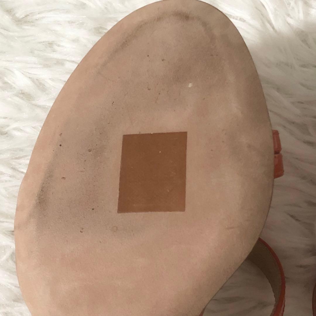 未使用級 ペリーコ ミュール オレンジ ヒール7cm サイズ37