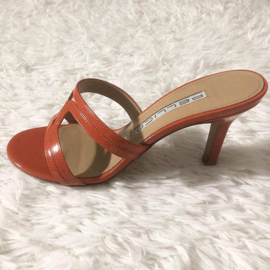 未使用級 ペリーコ ミュール オレンジ ヒール7cm サイズ37