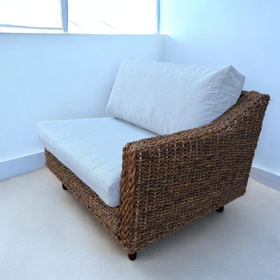 送料無料【新品】アジアン テイスト アバカ　肩肘 ソファ アウトレット