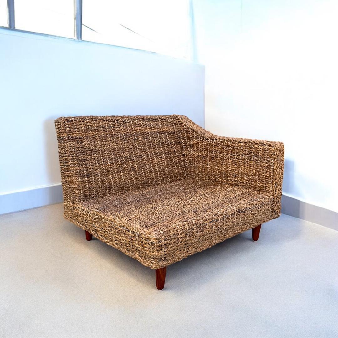 送料無料【新品】アジアン テイスト アバカ　肩肘 ソファ アウトレット