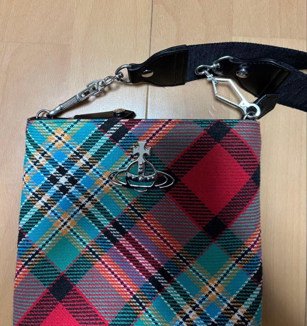 Vivienne Westwood チェック柄ショルダーバッグ