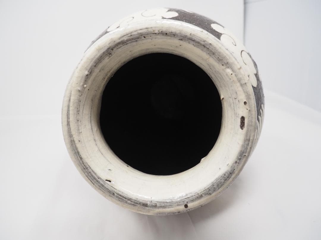 雲竜紋梅瓶　磁州窯　龍デザイン　中国　-SO