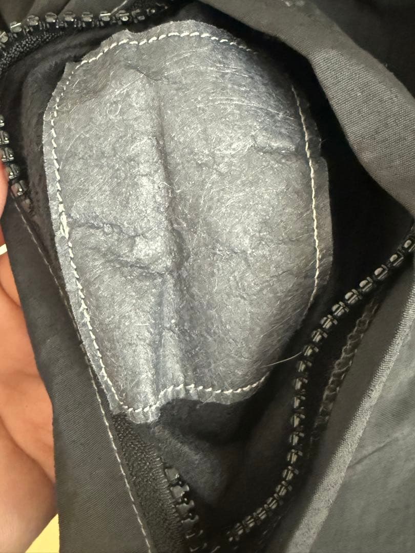 実物used ipfuジャケット　ブラック染め　M-L ミディアム・ロング