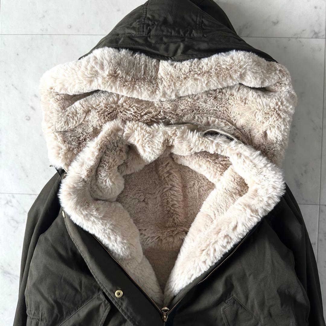 極美品＊定価4.7万 イエナ 3wayファーベストライナー付モッズコート カーキ