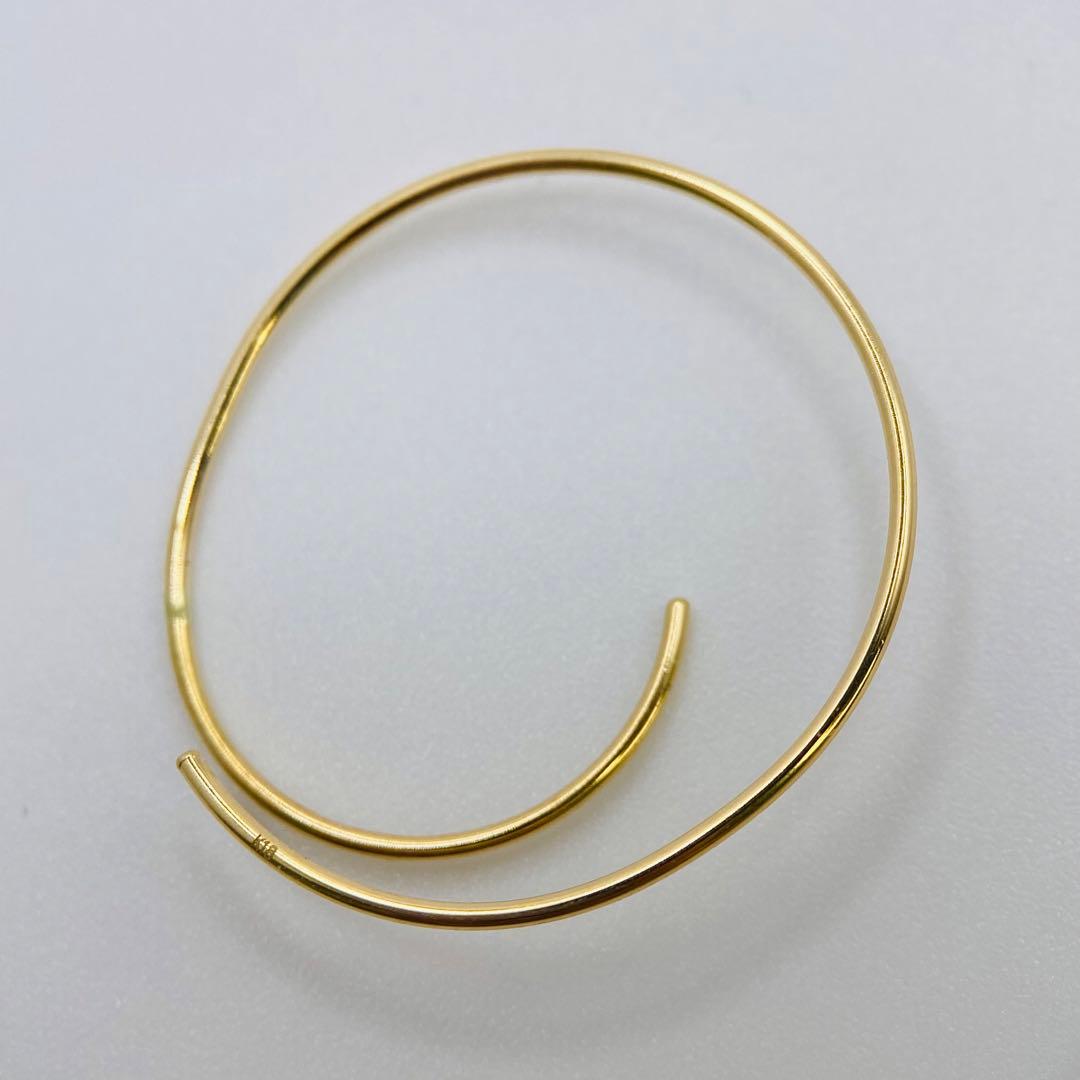 専用　18 刻印❤️ロングサークルピアス✨18金✨0.74g イエローゴールド