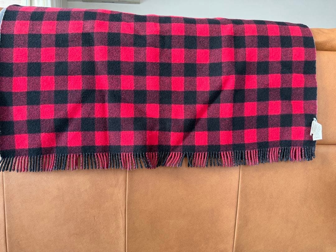 希少 BALENCIAGA チェック ウール 大判ブランケット ショール