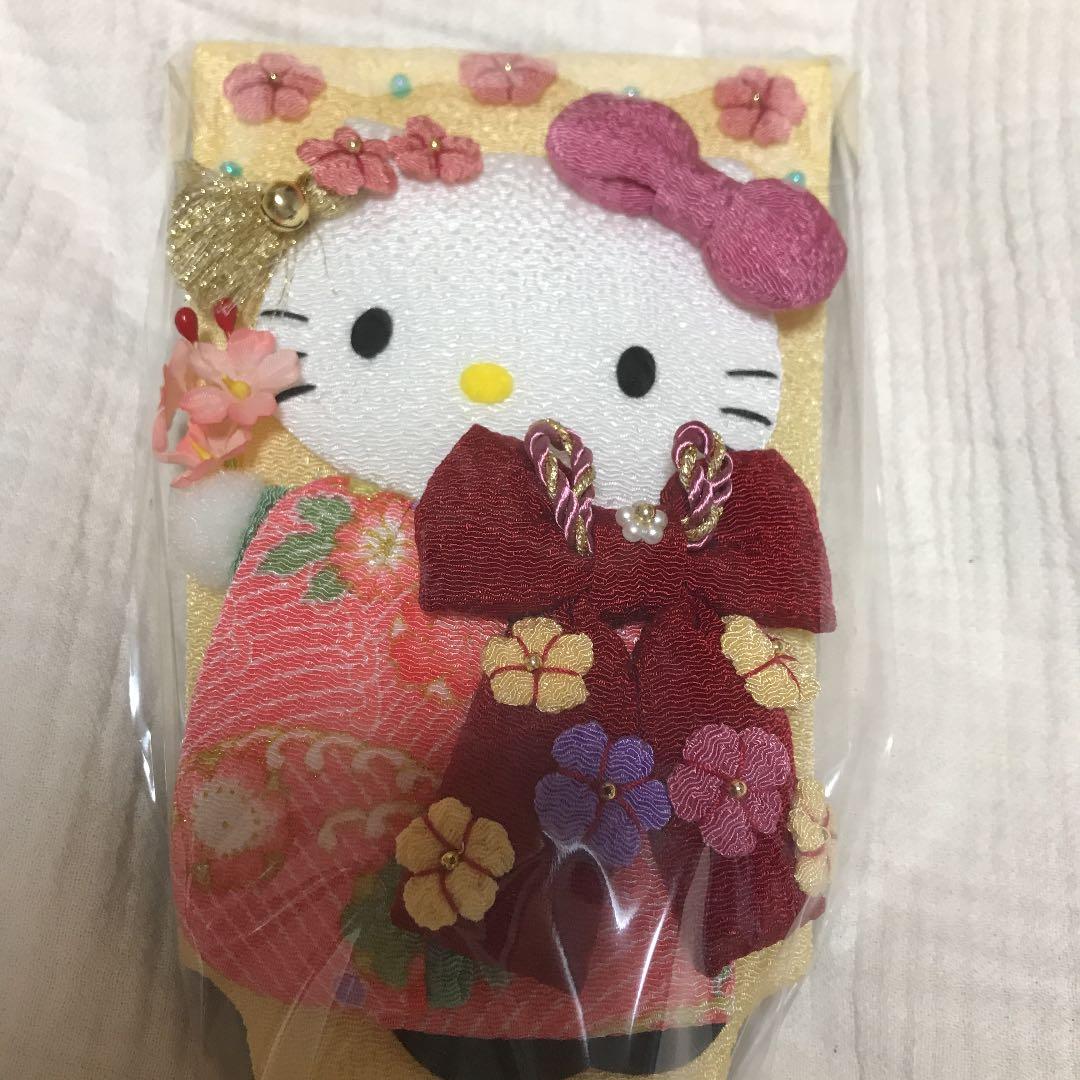 ハローキティ　羽子板　ちりめん細工