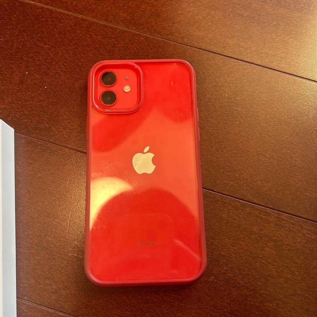 iPhone 12 RED 64gb ケース付き