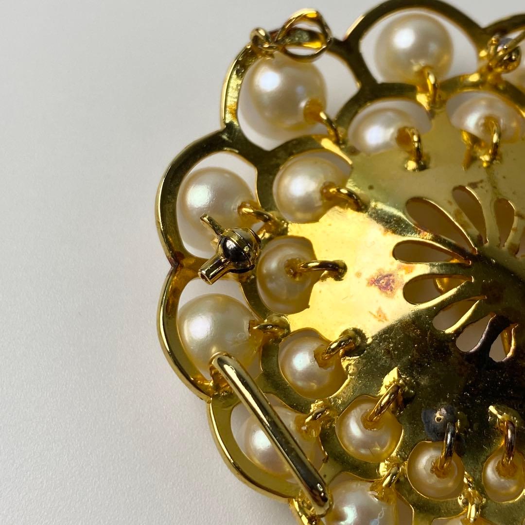 ミキモト MIKIMOTO スターリングシルバー ブローチ パール