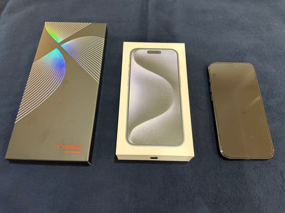 Apple iPhone 15 Pro ブルーチタニウム　256GB 美品⭐︎⭐︎⭐︎