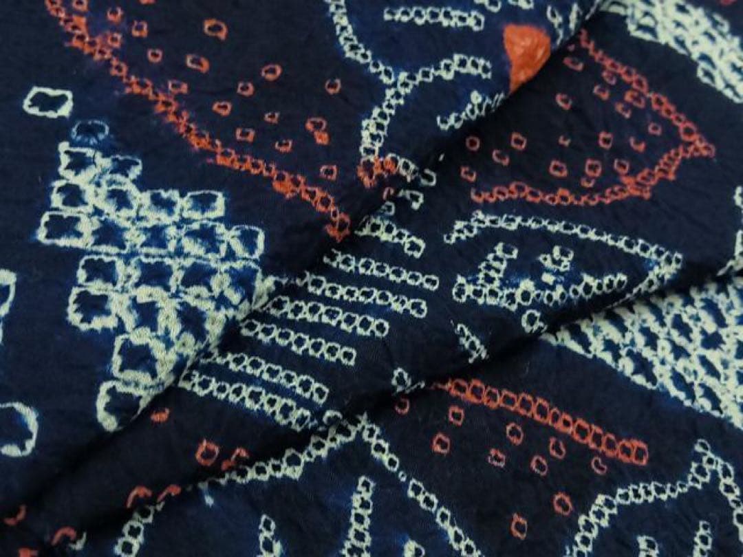 浴衣　有松絞り　トールサイズ　紺地　有松鳴海絞り　三浦絞り