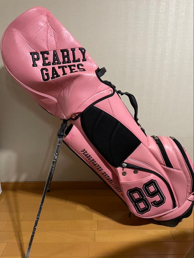 PEARLY GATES キャディバッグ 89 ピンクとヘッドカバー4個