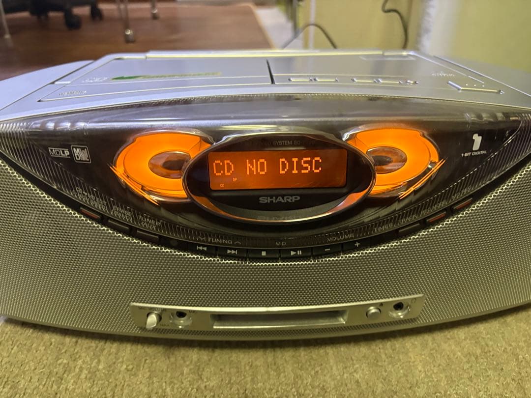 SHARP1ビットMD/CDシステムSD-FX200-S(シルバー) シャープ