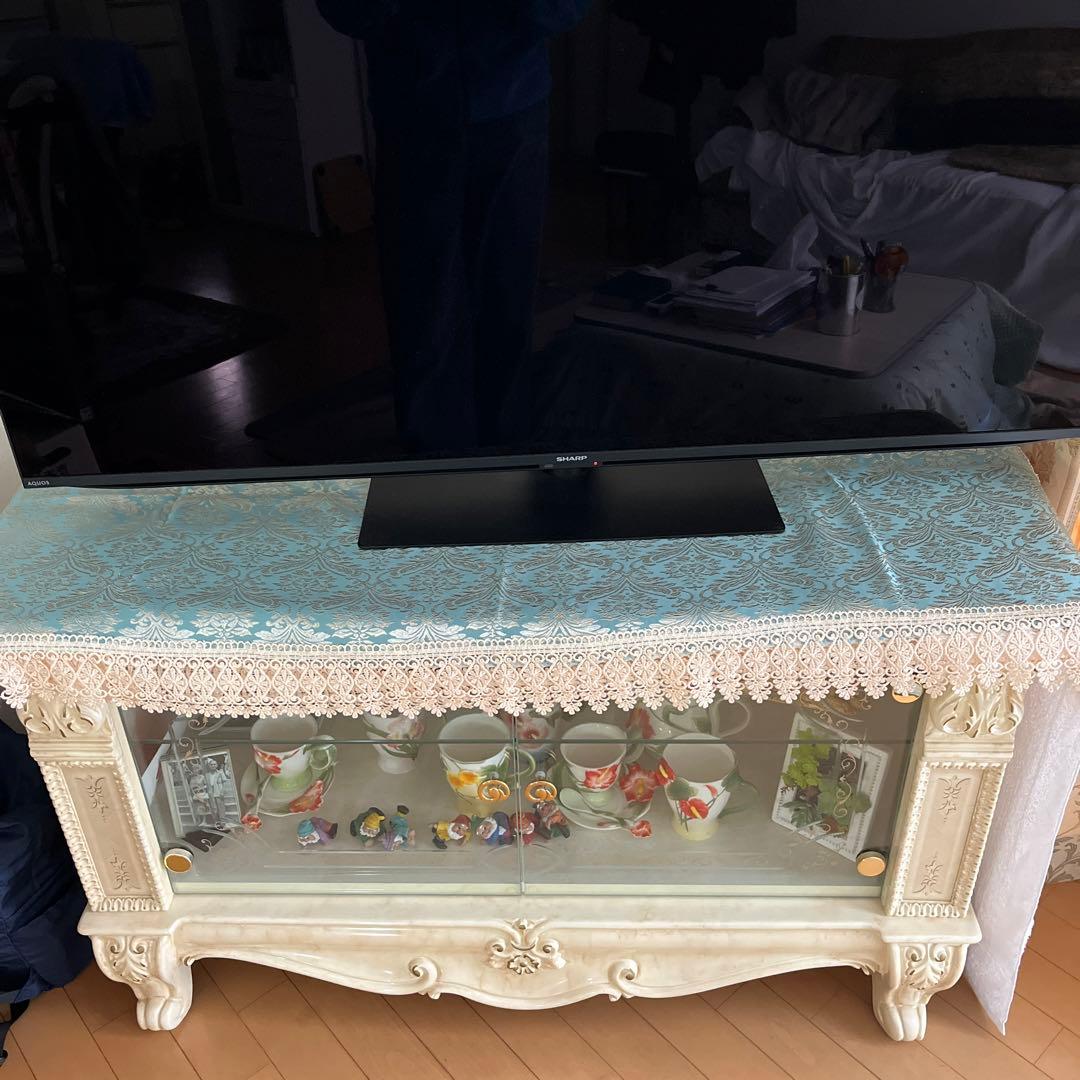 [新品未使用]花柄刺繍テーブルクロス