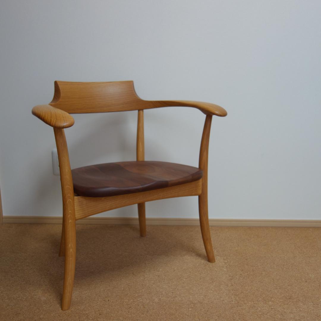 HIDAクレセントアームチェア①メーカー保証 中SG262A　OWA希少ツートン