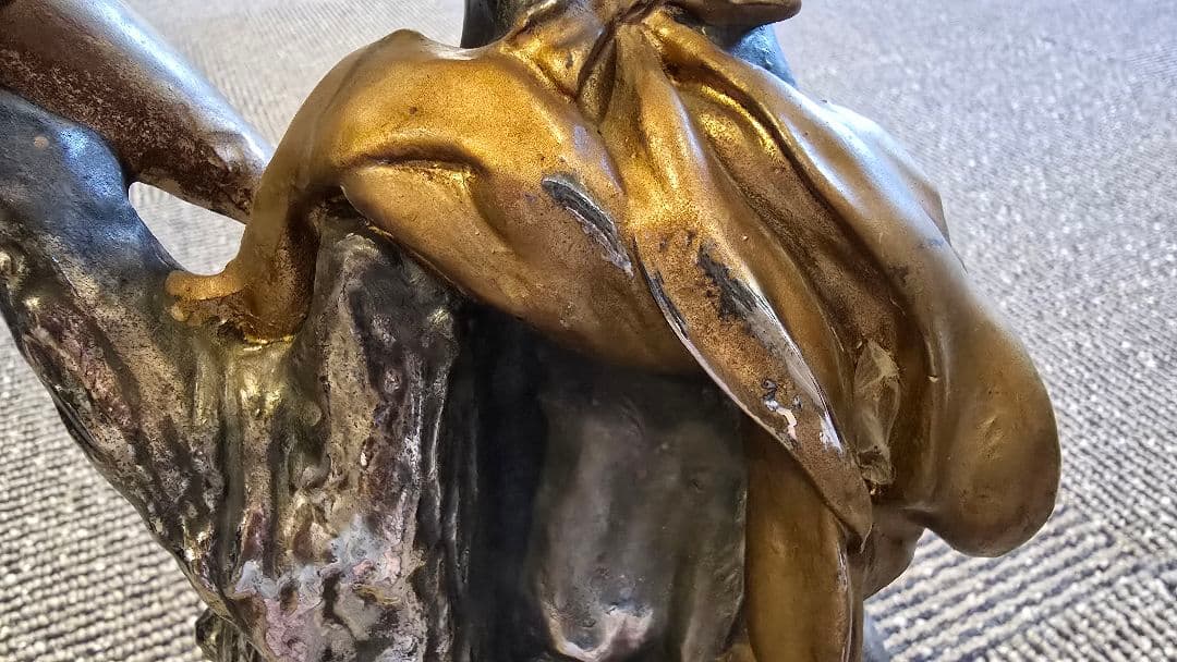 女性像　銀色　900刻印　2780g　　アンティーク