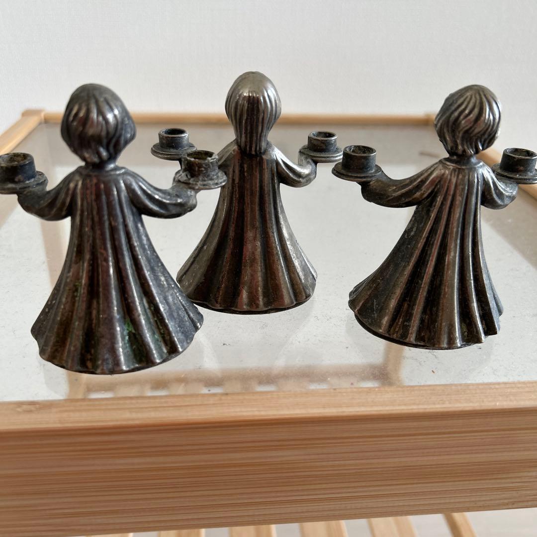 イタリア製　アンティーク　キャンドルスタンド　真鍮製