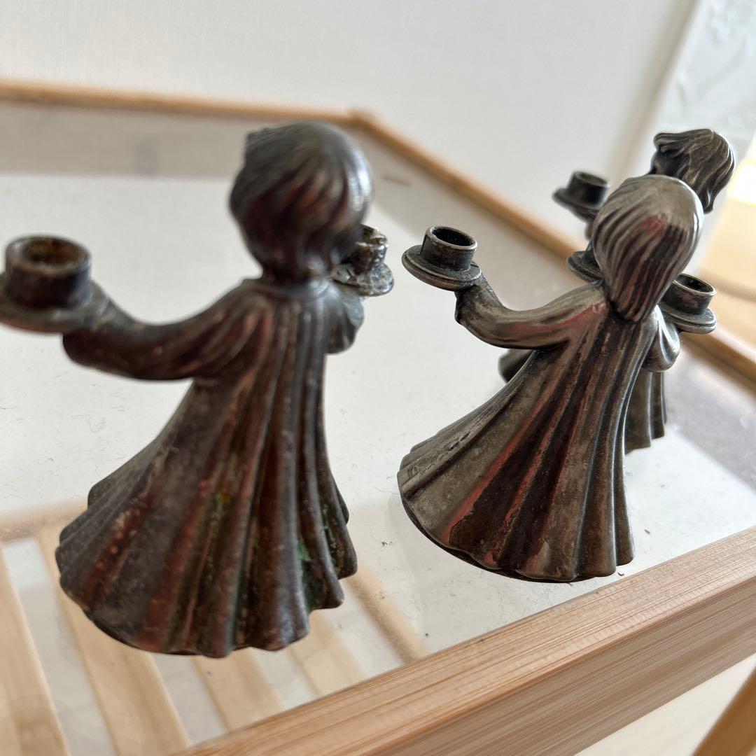 イタリア製　アンティーク　キャンドルスタンド　真鍮製