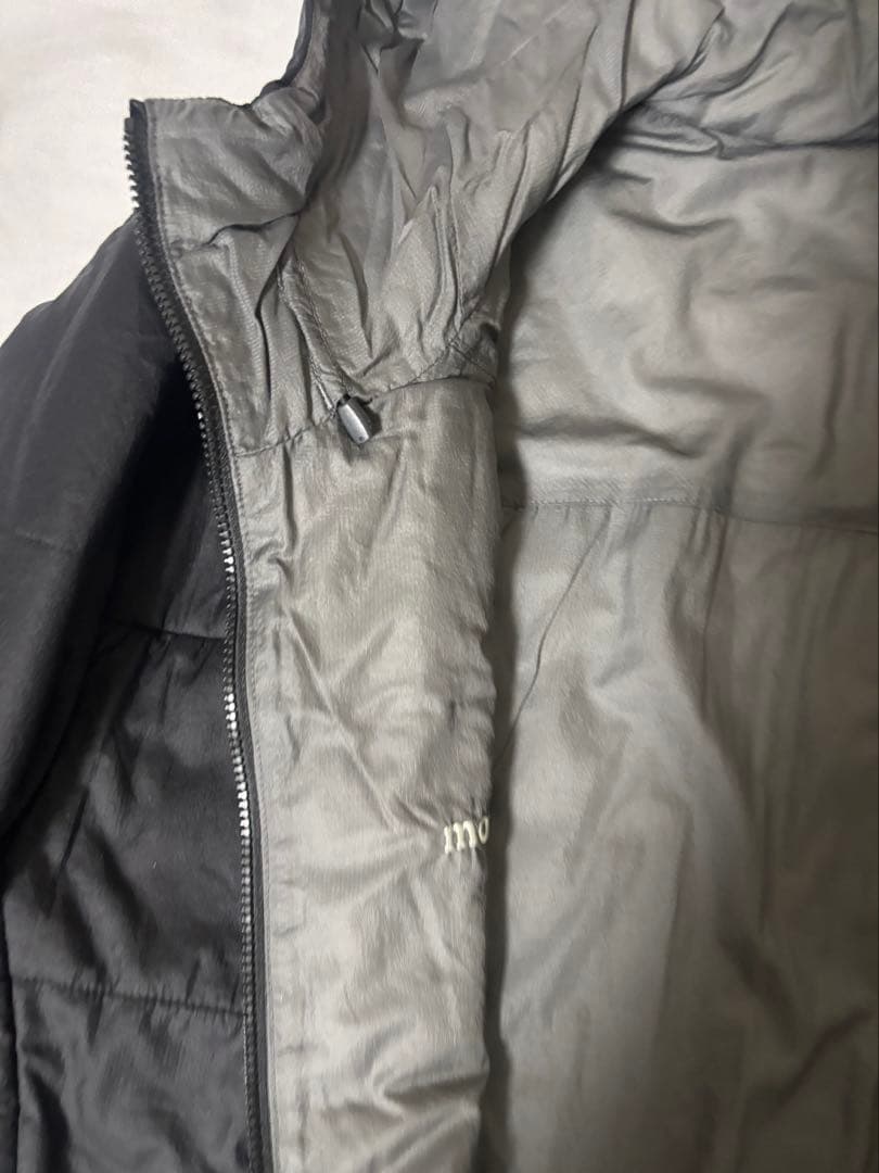 モンベル サーマラップ パーカ リバーシブル 撥水加工 Lサイズ 黒