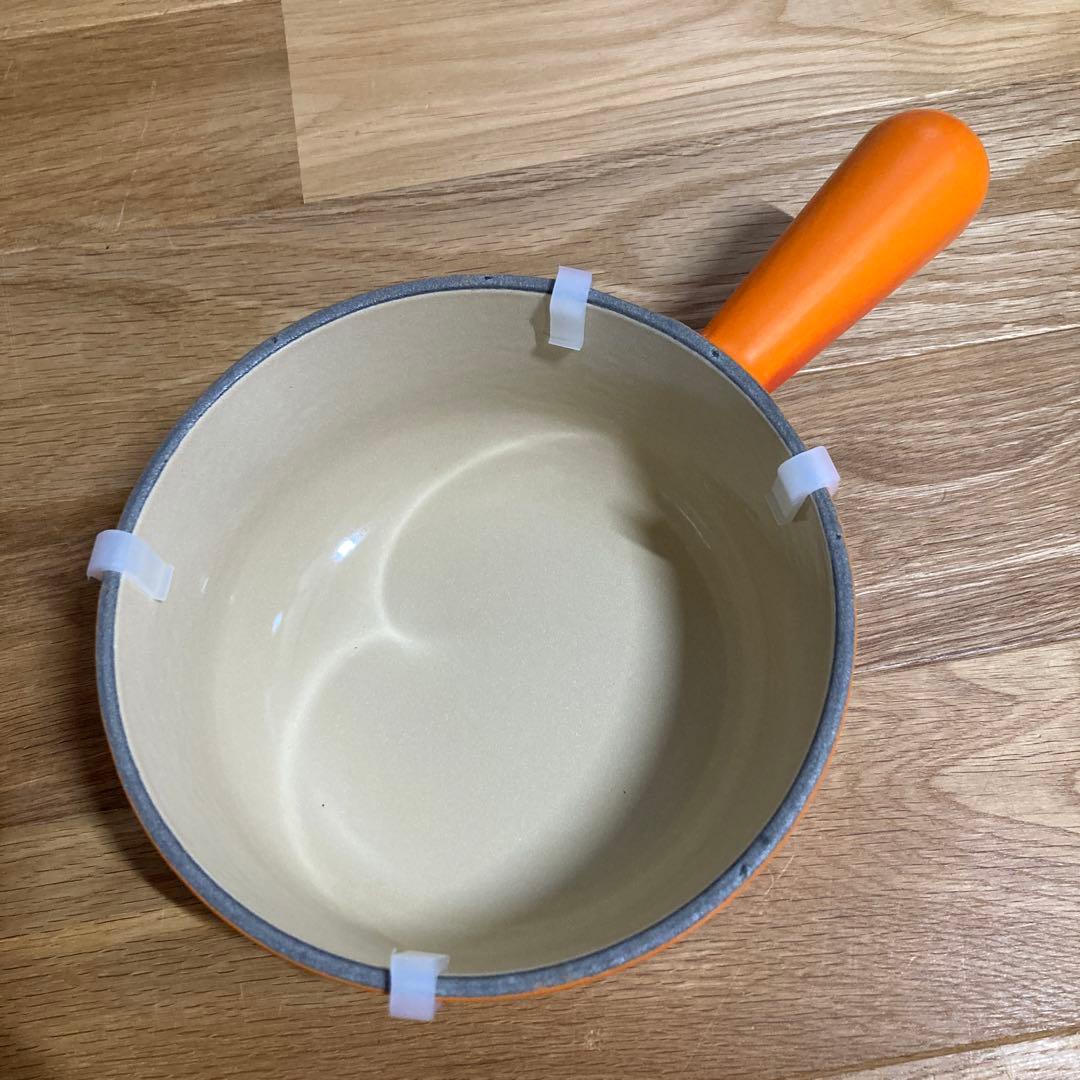 LE CREUSET オレンジ 片手鍋 直径16cm ソースパン